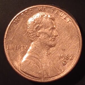 1982-D "Small Print" USA Penny